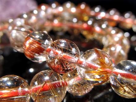 赤針 水晶 レッドルチル クォーツ ブレスレット