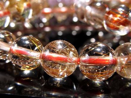 赤針 水晶 レッドルチル クォーツ ブレスレット