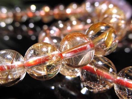 赤針 水晶 レッドルチル クォーツ ブレスレット