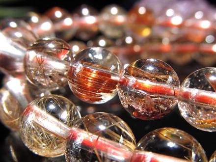 赤針 水晶 レッドルチル クォーツ ブレスレット