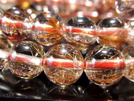 赤針 水晶 レッドルチル クォーツ ブレスレット