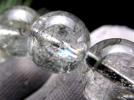 ブラックルチルクォーツ ブラックトルマリンインクォーツ ブレスレット 黒針 ルチレイテッドクォーツ