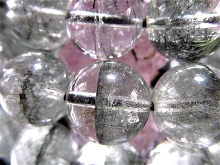 ブラックルチルクォーツ ブラックトルマリンインクォーツ ブレスレット 黒針 ルチレイテッドクォーツ