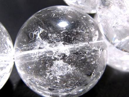 マニハール クォーツ ブレスレット ビーズ石 ヒマラヤ山脈 水晶 バブル水晶