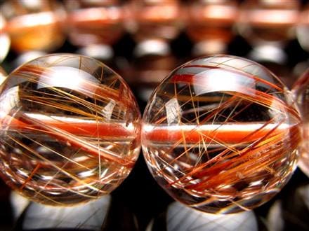 オレンジルチルクォーツ ブレスレット レッドルチルクォーツ ルチルレイデッドクォーツ 金運