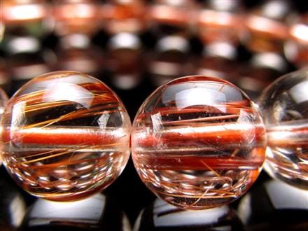 オレンジルチルクォーツ ブレスレット レッドルチルクォーツ ルチルレイデッドクォーツ 金運