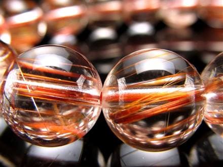 オレンジルチルクォーツ ブレスレット レッドルチルクォーツ ルチルレイデッドクォーツ 金運