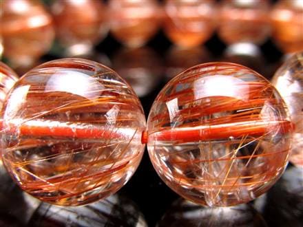 オレンジルチルクォーツ ブレスレット レッドルチルクォーツ ルチルレイデッドクォーツ 金運