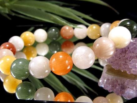 サゲニティッククォーツ ブレスレット キャッツアイ ルチルクォーツ ラビットヘア