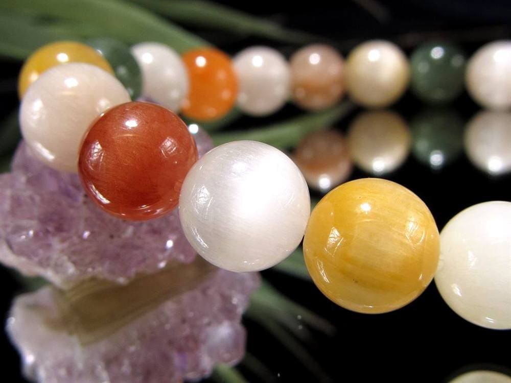 サゲニティッククォーツ ブレスレット キャッツアイ ルチルクォーツ ラビットヘア