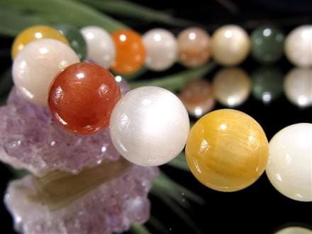 サゲニティッククォーツ ブレスレット キャッツアイ ルチルクォーツ ラビットヘア