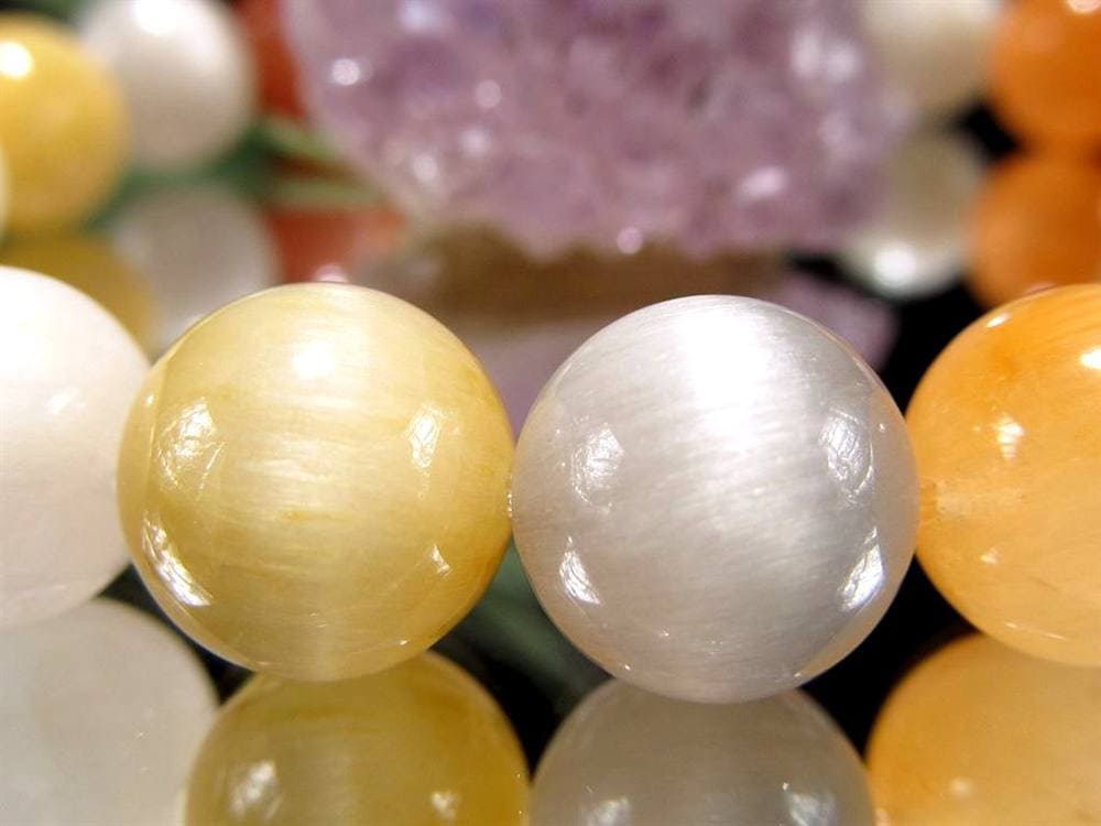 サゲニティッククォーツ ブレスレット キャッツアイ ルチルクォーツ ラビットヘア