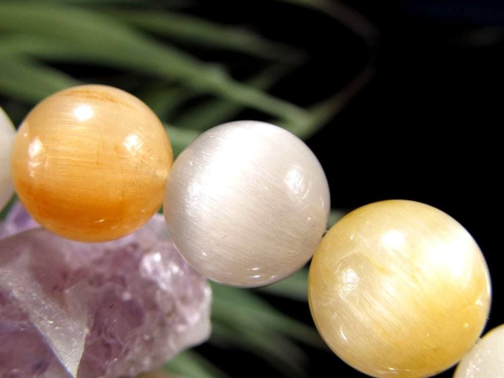 サゲニティッククォーツ ブレスレット キャッツアイ ルチルクォーツ ラビットヘア