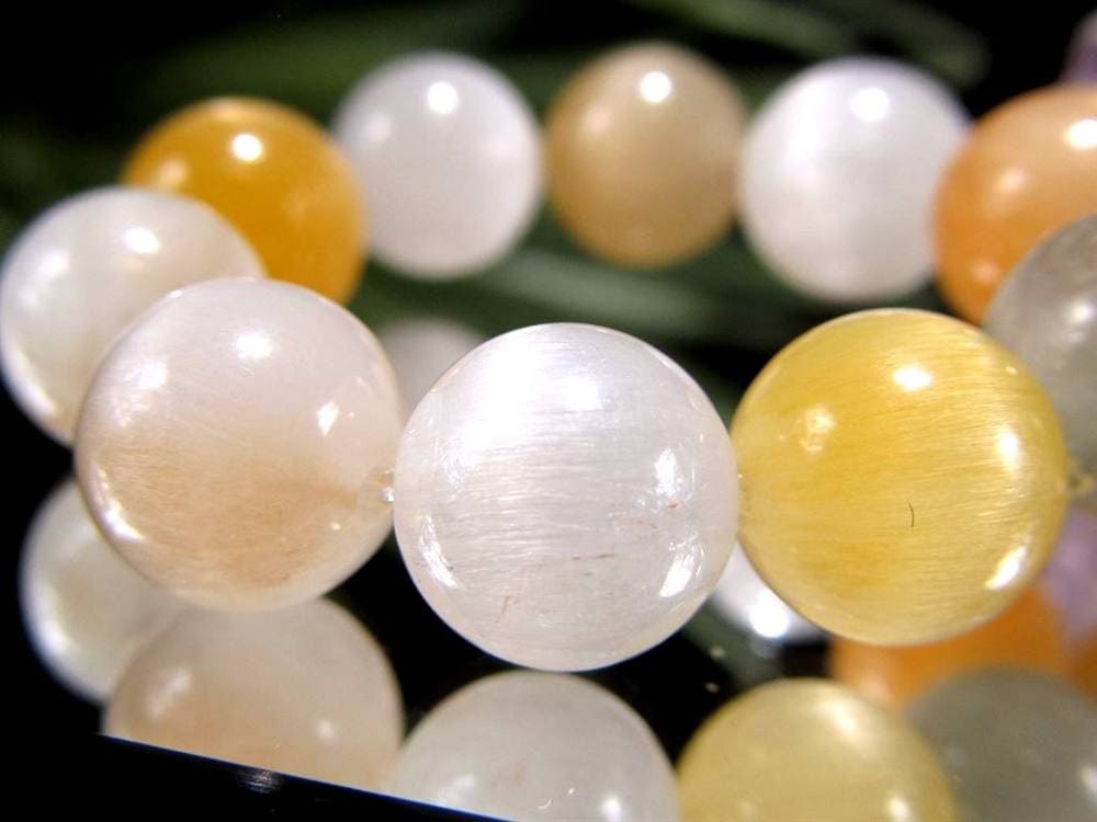 サゲニティッククォーツ ブレスレット キャッツアイ ルチルクォーツ ラビットヘア