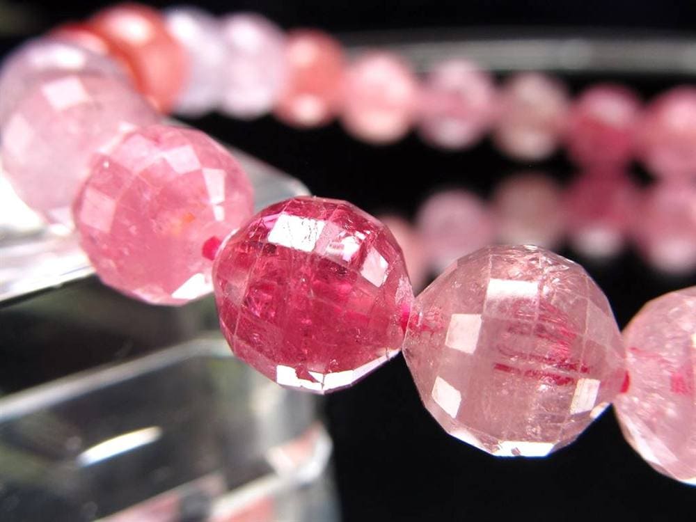 ブレスレット 多面カット デザイン 天然石 シンプル