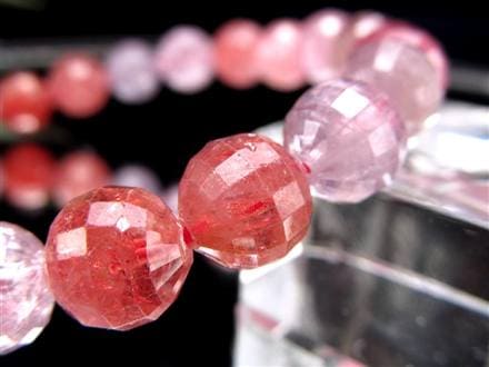 ブレスレット 多面カット デザイン 天然石 シンプル