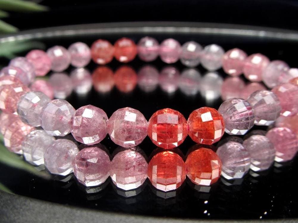 ブレスレット 多面カット デザイン 天然石 シンプル