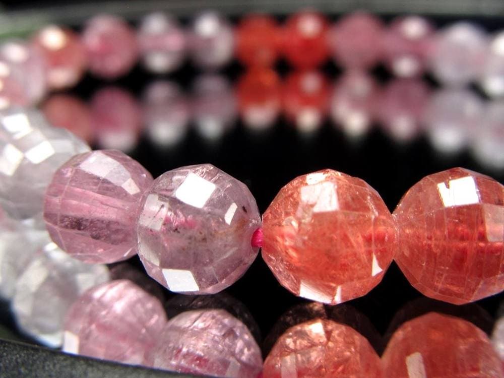 ブレスレット 多面カット デザイン 天然石 シンプル