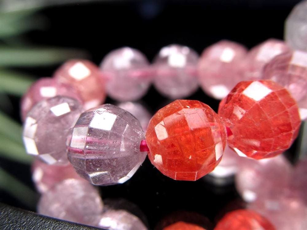 ブレスレット 多面カット デザイン 天然石 シンプル