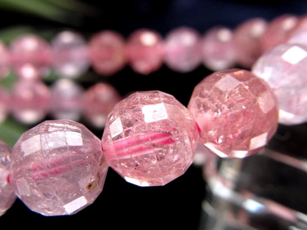 ブレスレット 多面カット デザイン 天然石 シンプル