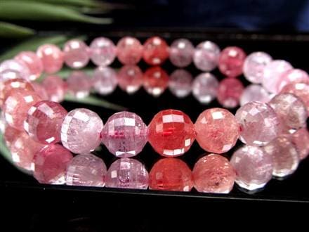 ブレスレット 多面カット デザイン 天然石 シンプル