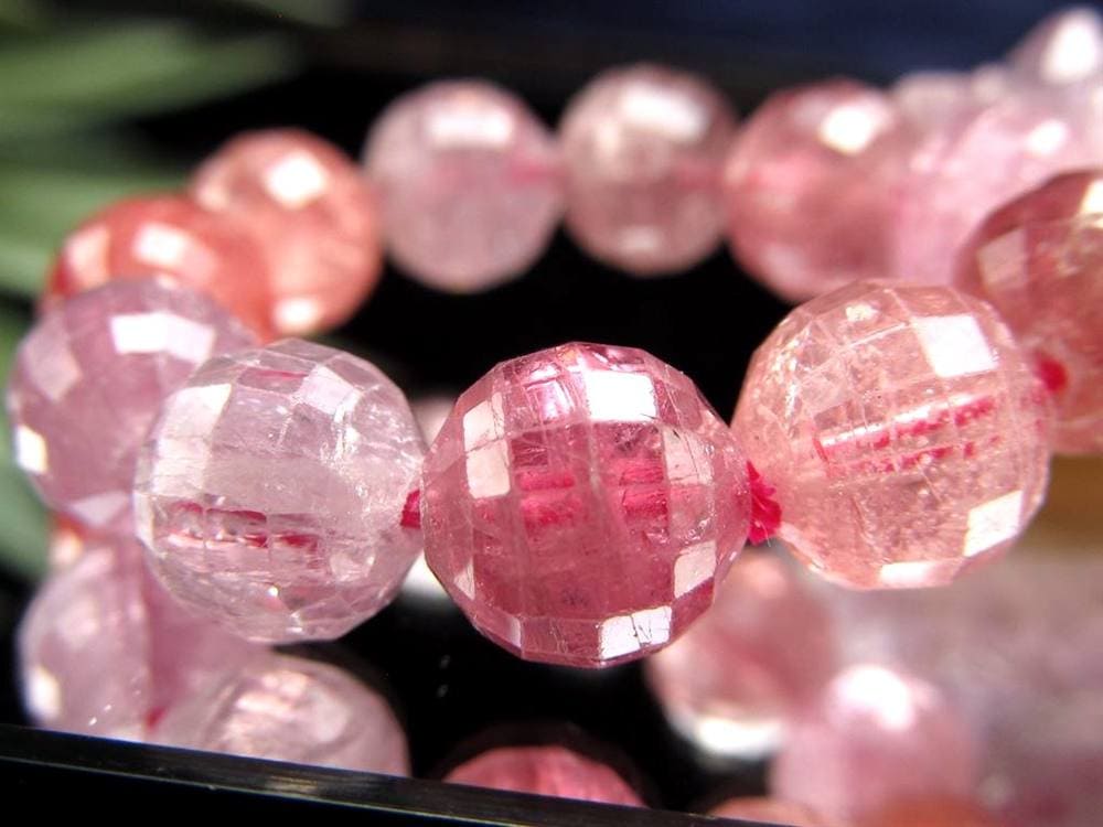 ブレスレット 多面カット デザイン 天然石 シンプル