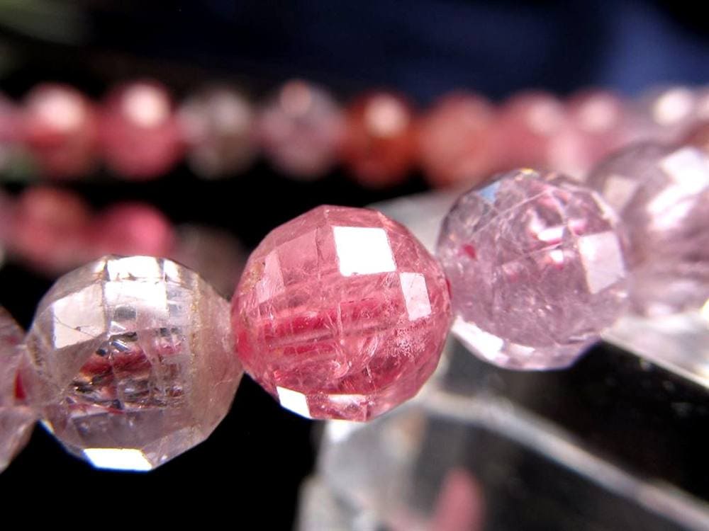 ブレスレット 多面カット デザイン 天然石 シンプル