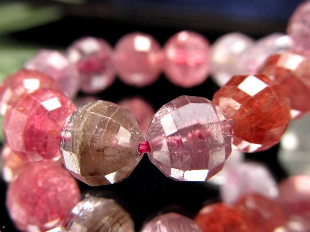 ブレスレット 多面カット デザイン 天然石 シンプル