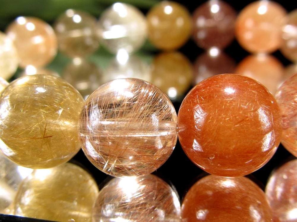 ルチルクォーツ ブレスレット MIXルチル 金紅石入り水晶 ルチレイテッドクォーツ