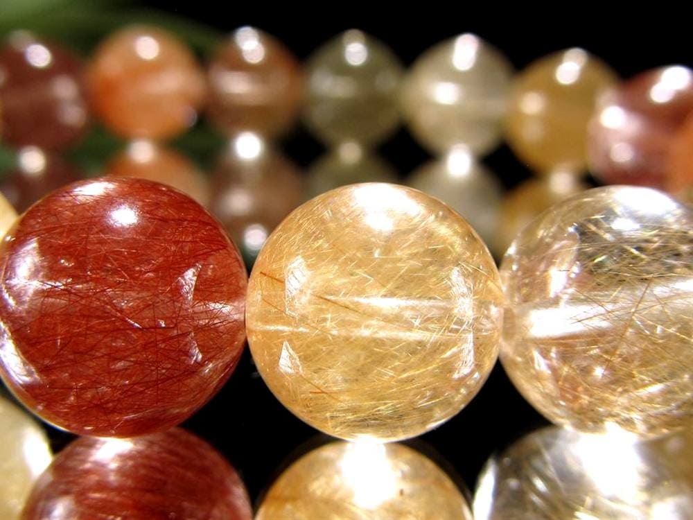 ルチルクォーツ ブレスレット MIXルチル 金紅石入り水晶 ルチレイテッドクォーツ