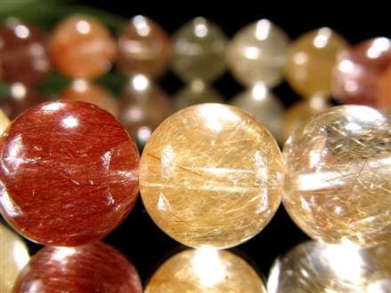 ルチルクォーツ ブレスレット MIXルチル 金紅石入り水晶 ルチレイテッドクォーツ