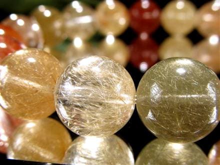 ルチルクォーツ ブレスレット MIXルチル 金紅石入り水晶 ルチレイテッドクォーツ