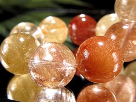 ルチルクォーツ ブレスレット MIXルチル 金紅石入り水晶 ルチレイテッドクォーツ