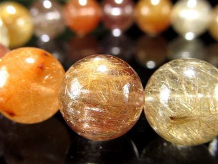 ルチルクォーツ ブレスレット MIXルチル 金紅石入り水晶 ルチレイテッドクォーツ