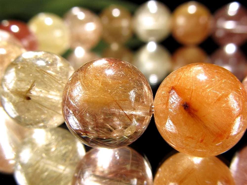 ルチルクォーツ ブレスレット MIXルチル 金紅石入り水晶 ルチレイテッドクォーツ
