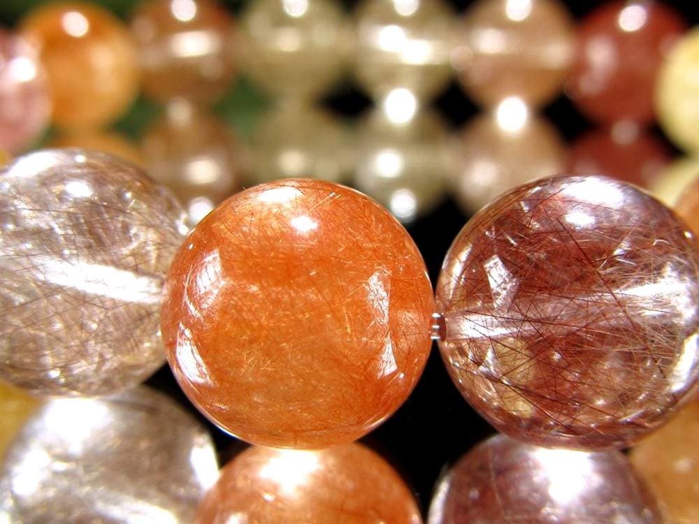 ルチルクォーツ ブレスレット MIXルチル 金紅石入り水晶 ルチレイテッドクォーツ