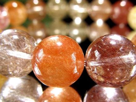 ルチルクォーツ ブレスレット MIXルチル 金紅石入り水晶 ルチレイテッドクォーツ