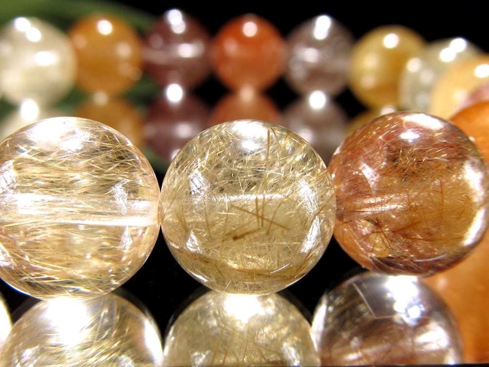 ルチルクォーツ ブレスレット MIXルチル 金紅石入り水晶 ルチレイテッドクォーツ