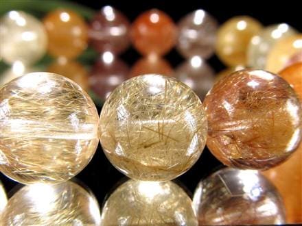 ルチルクォーツ ブレスレット MIXルチル 金紅石入り水晶 ルチレイテッドクォーツ