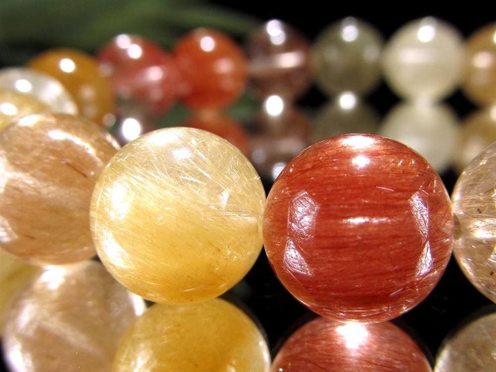 ルチルクォーツ ブレスレット MIXルチル 金紅石入り水晶 ルチレイテッドクォーツ