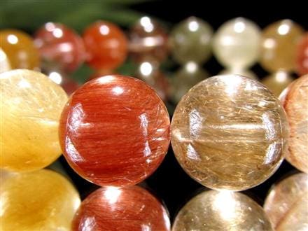 ルチルクォーツ ブレスレット MIXルチル 金紅石入り水晶 ルチレイテッドクォーツ