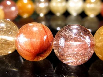 ルチルクォーツ ブレスレット MIXルチル 金紅石入り水晶 ルチレイテッドクォーツ