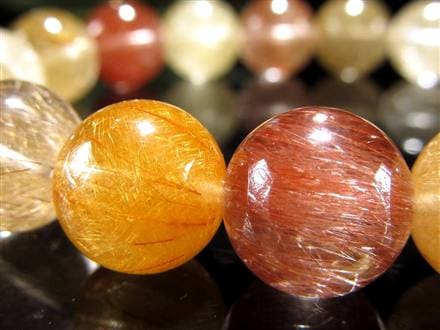 ルチルクォーツ ブレスレット MIXルチル 金紅石入り水晶 ルチレイテッドクォーツ