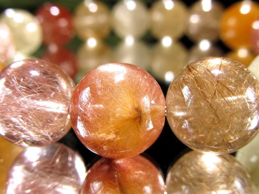 ルチルクォーツ ブレスレット MIXルチル 金紅石入り水晶 ルチレイテッドクォーツ