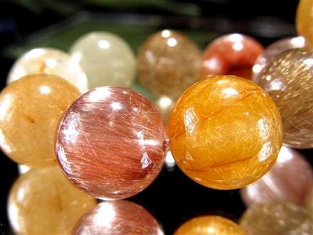 ルチルクォーツ ブレスレット MIXルチル 金紅石入り水晶 ルチレイテッドクォーツ