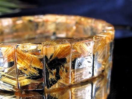 ゴールドルチル バングル タイチンルチル ブレスレット 金運