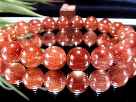 レッド ブラウン ルチルクォーツ ブレスレット ルチルレイテッドクォーツ