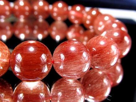 レッド ブラウン ルチルクォーツ ブレスレット ルチルレイテッドクォーツ