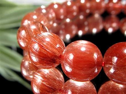 レッド ブラウン ルチルクォーツ ブレスレット ルチルレイテッドクォーツ