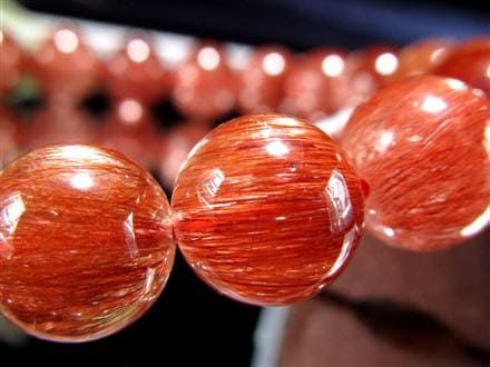 レッド ブラウン ルチルクォーツ ブレスレット ルチルレイテッドクォーツ